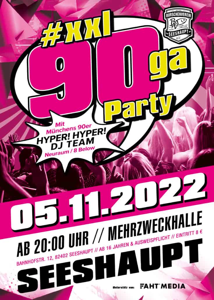 2022_90er_Party_Plakat
